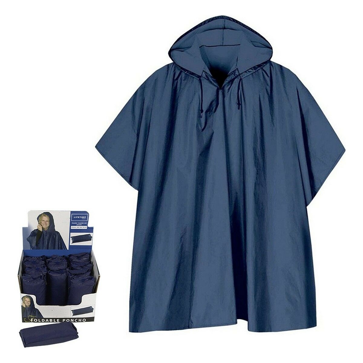 Chubasquero Poncho Azul (Talla única)