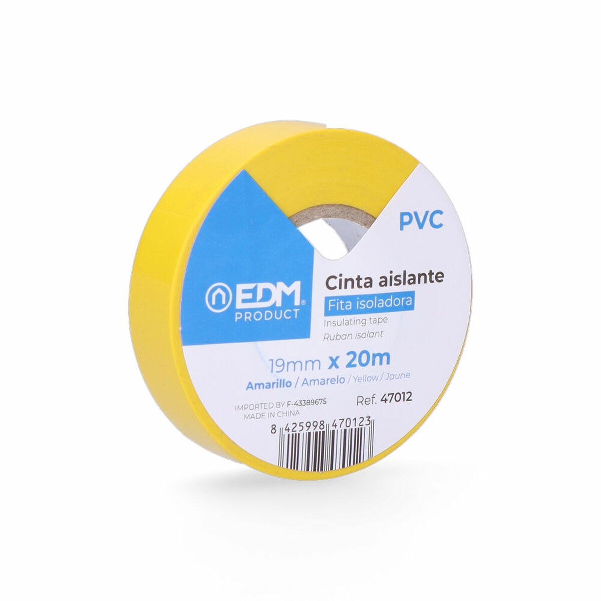 Cinta Aislante Edm Amarillo Pvc (20 M X 19 Mm)