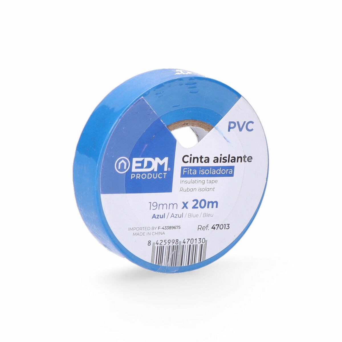 Cinta Aislante Edm Azul Pvc (20 M X 19 Mm)