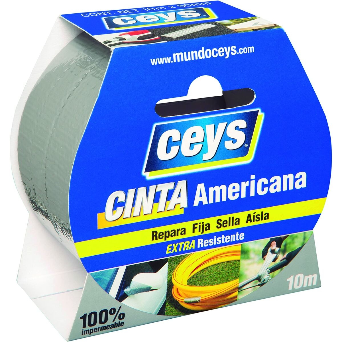 Cinta Americana Ceys 10 M X 50 Mm Plateado