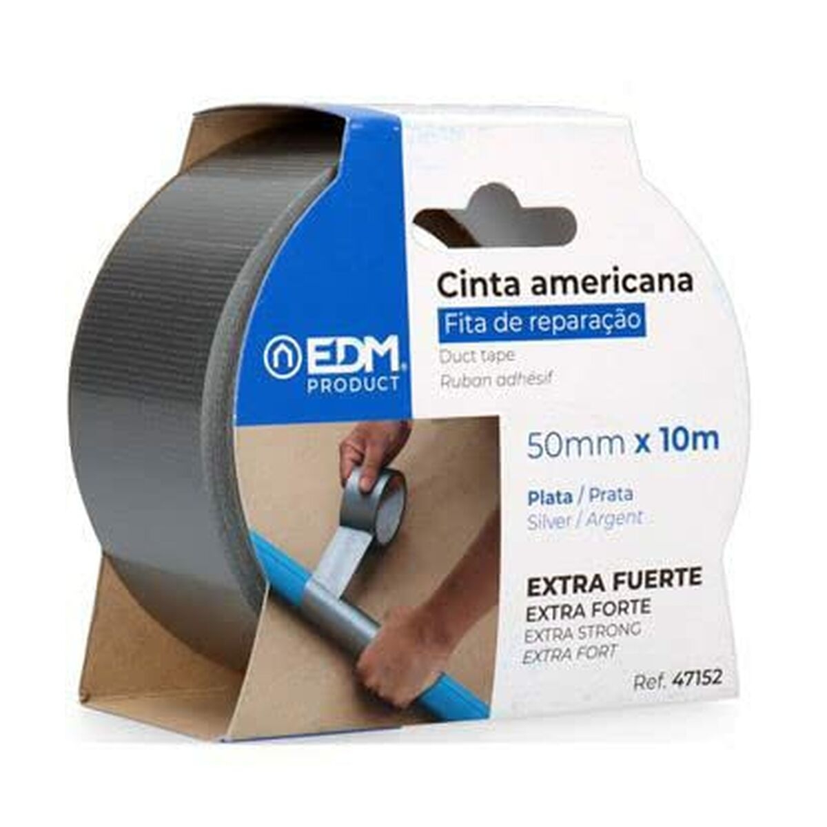 Cinta Americana Edm Gris (50 Mm X 10 M)