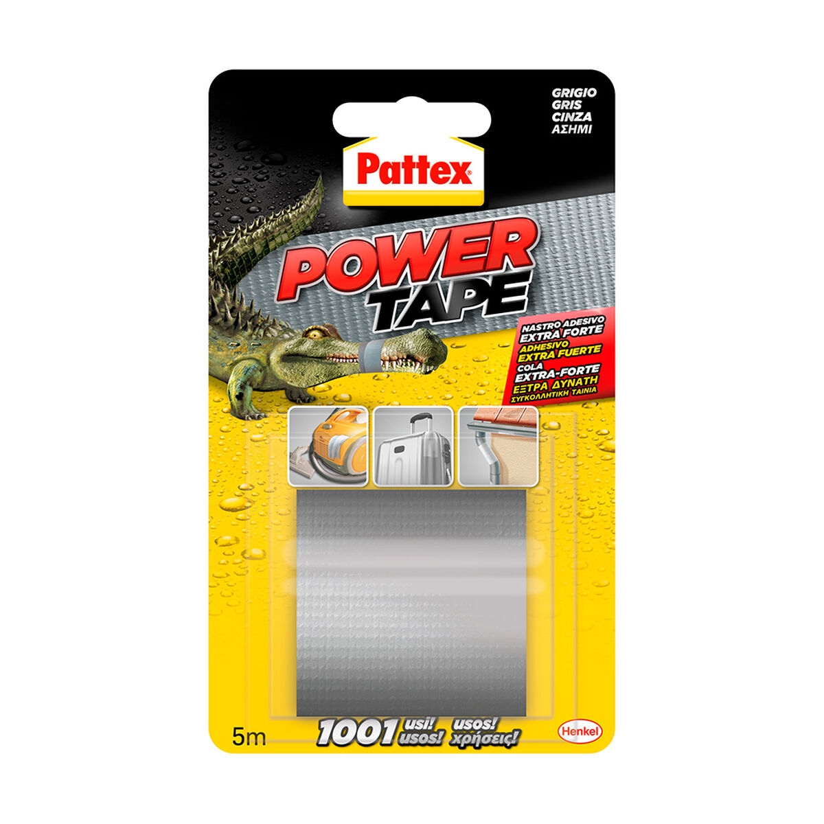 Cinta Americana Pattex Power Tape Gris (5 M X 50 Cm)