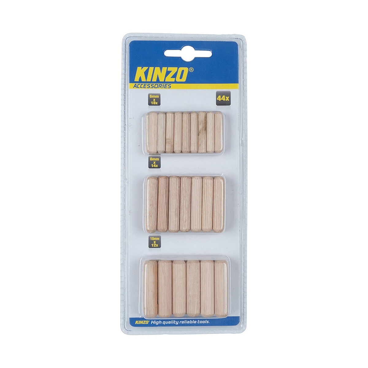 Clavijas de Carpintería Kinzo 44 Piezas