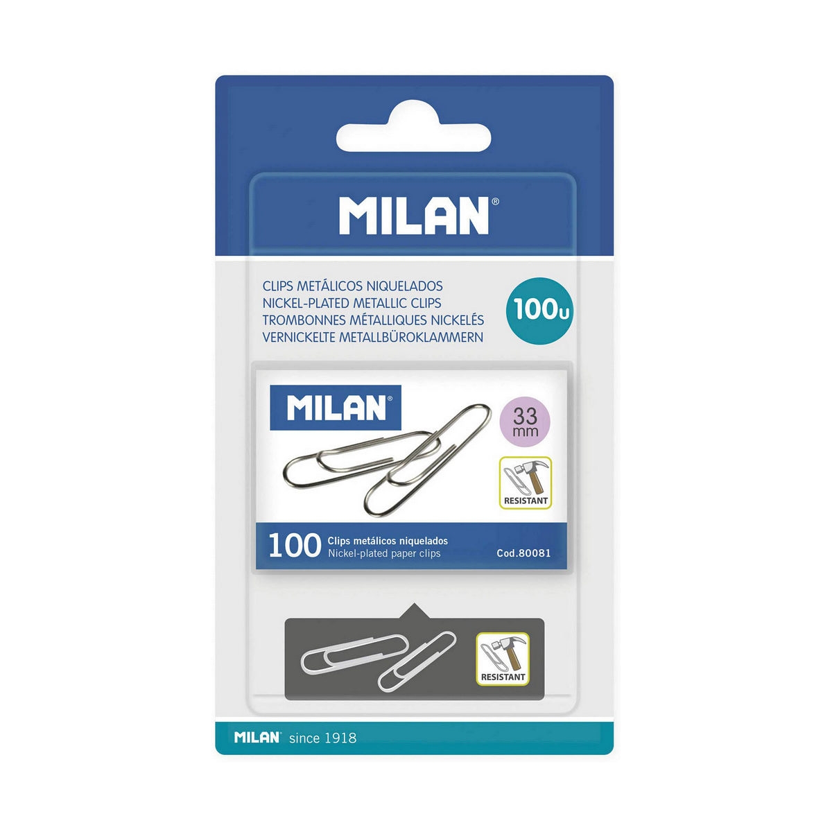 Clips Milan Metal