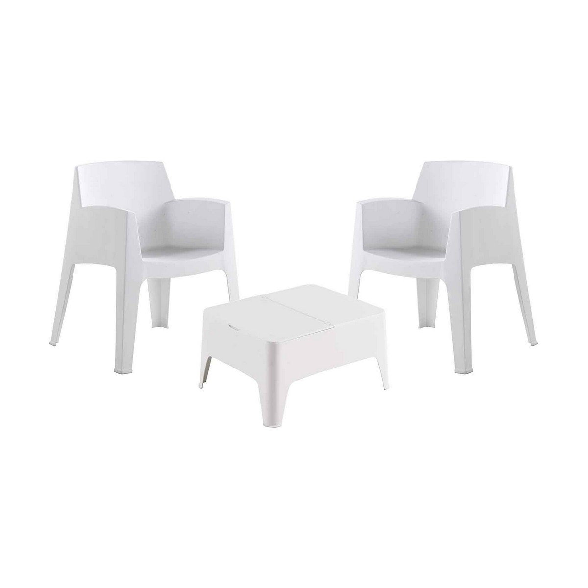 Conjunto de Mesa Con 2 Sillas Sp Berner Costa Resina