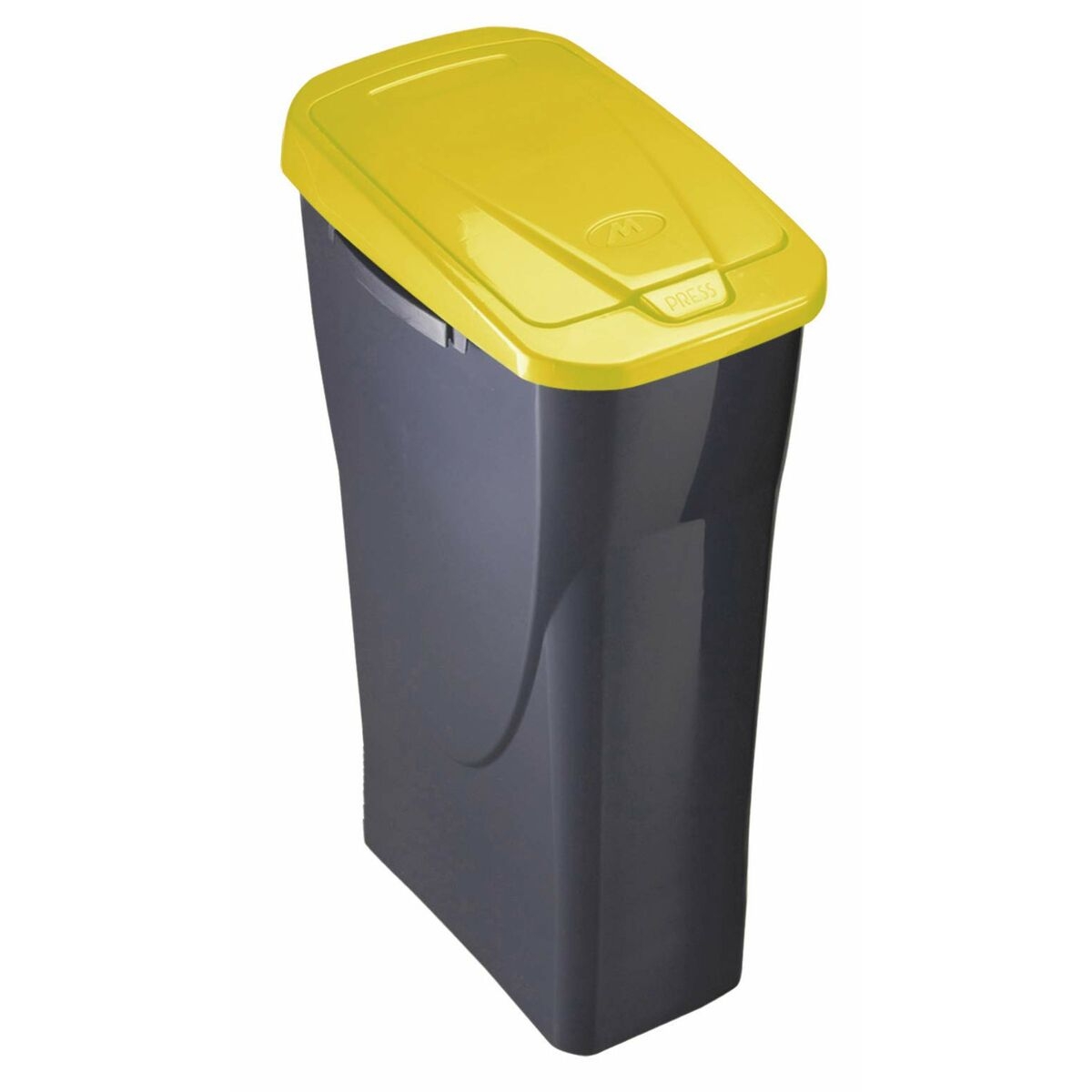 Cubo de Basura Para Reciclaje Mondex Ecobin Amarillo Con Tapa 25 L