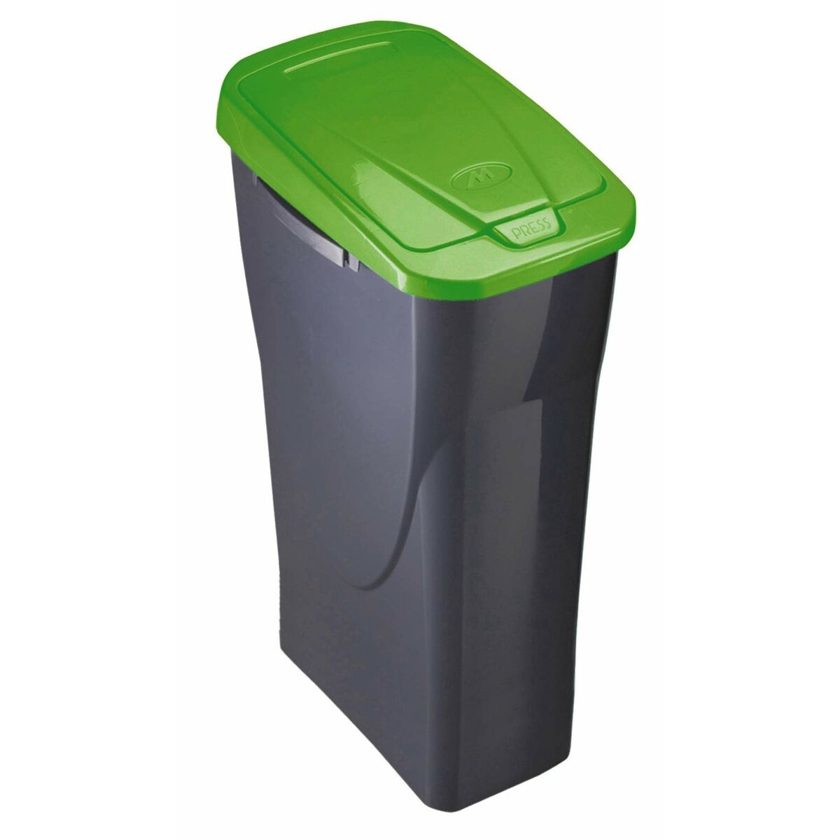 Cubo de Basura Para Reciclaje Mondex Ecobin Verde Con Tapa 25 L