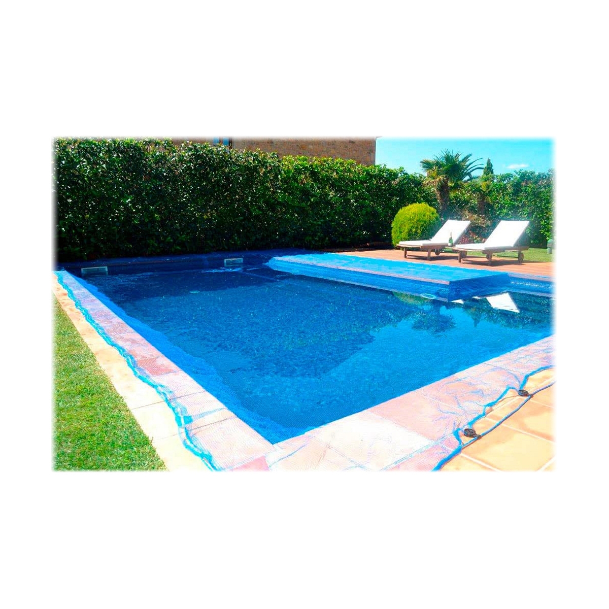 Cubrepiscinas Fun&go Leaf Pool Azul (4 X 4 M)