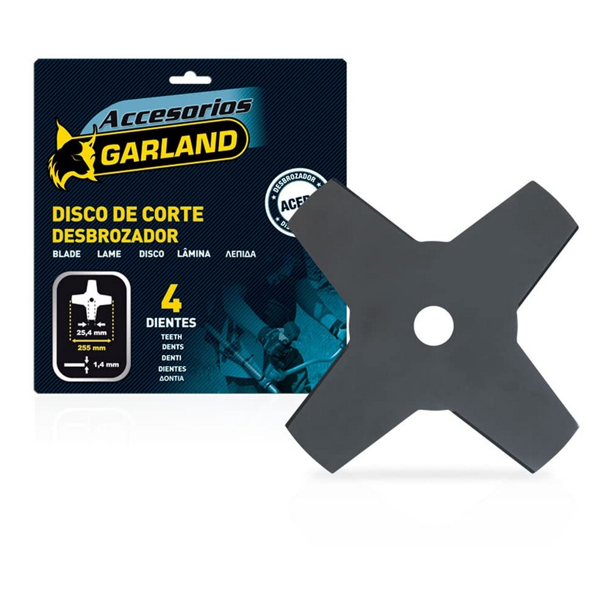 Disco Para Desbrozar Garland 4D 25,5 Cm