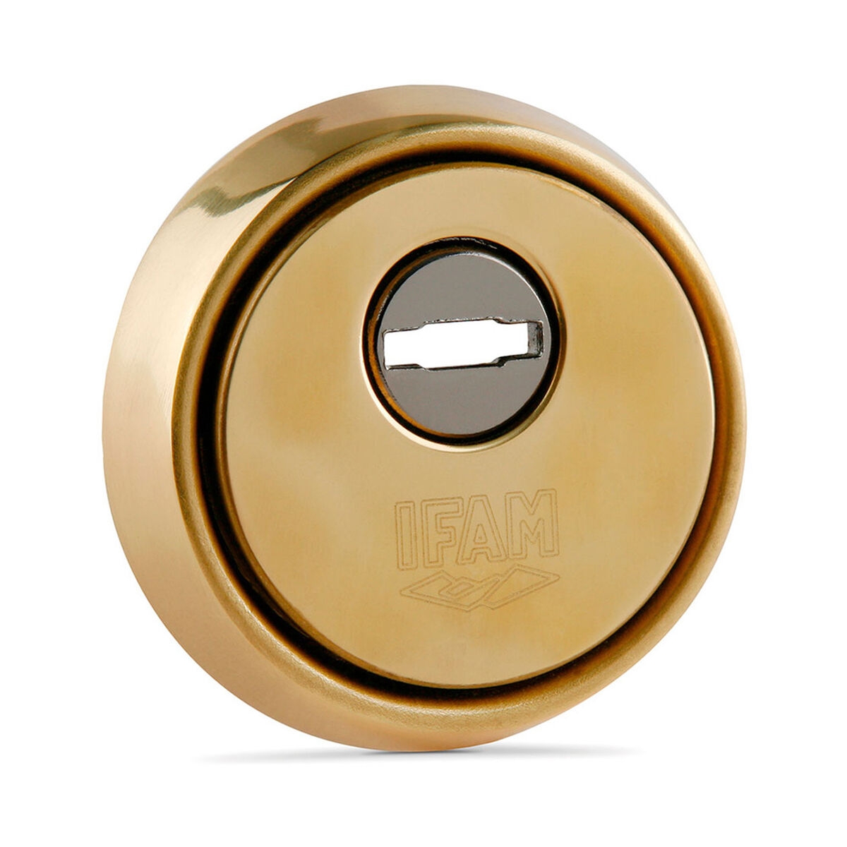 Escudo de Seguridad Ifam Es610L Dorado Acero Latón ø 64 Mm