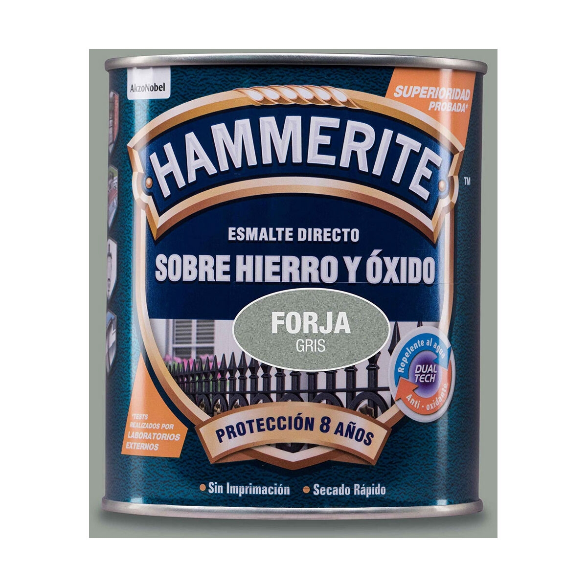 Esmalte Antioxidante Hammerite 5093227 Gris 750 Ml Mate