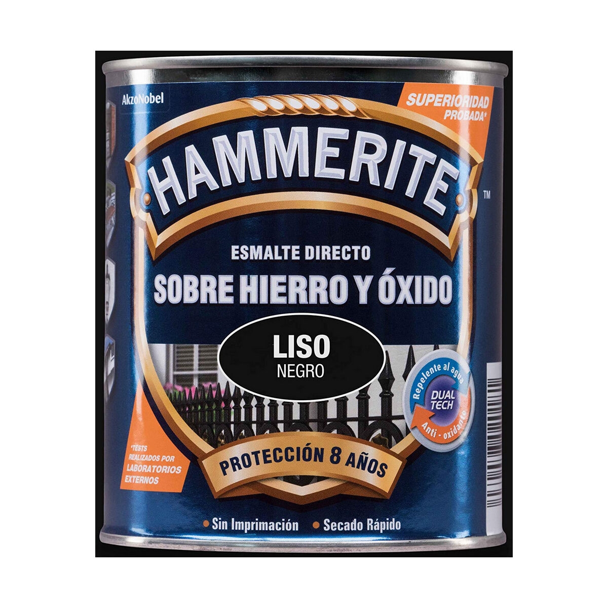 Esmalte Antioxidante Hammerite 5093791 Negro 750 Ml Brillante