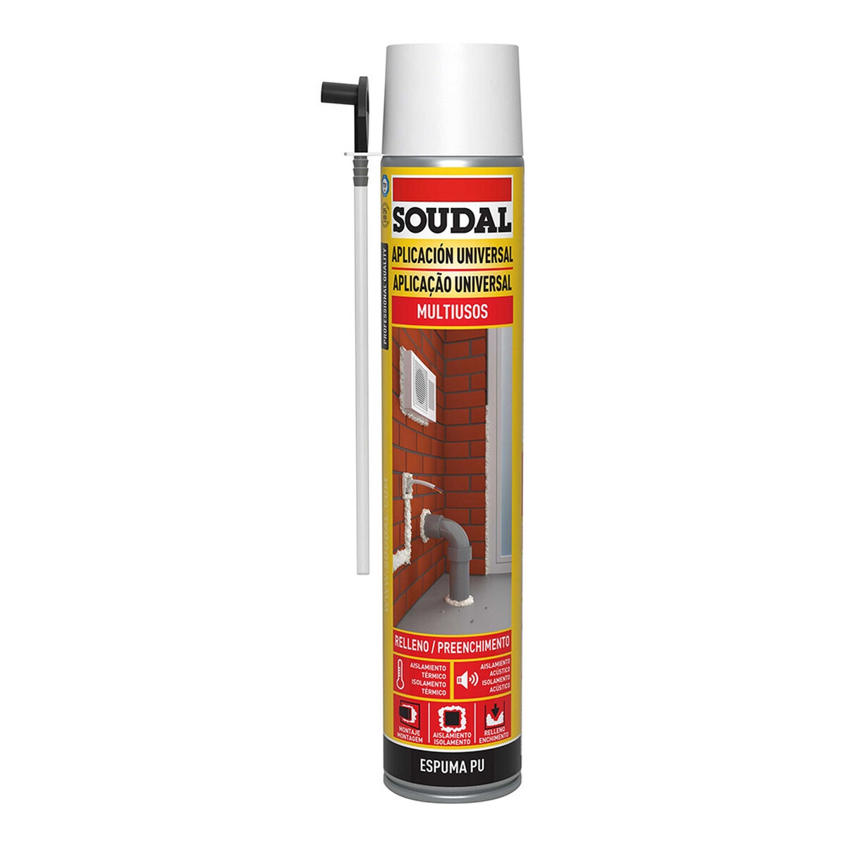 Espuma Soudal Classic 115797 Poliuretano 750 Ml