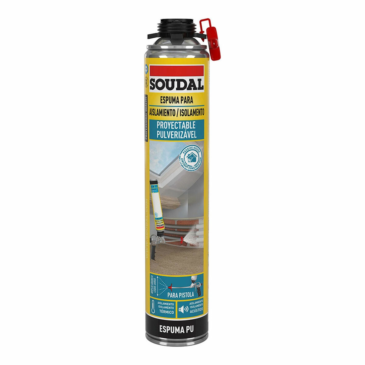 Espuma Soudal Poliuretano Pistola 700 Ml