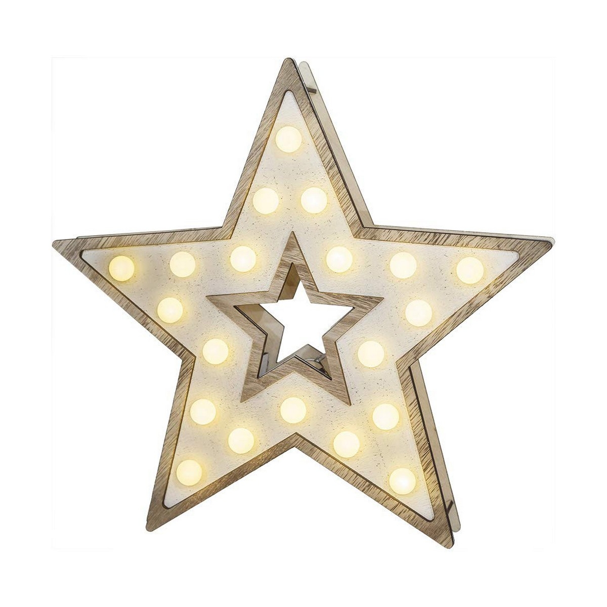 Estrella de Navidad Edm Blanco Cálido (25,5 X 27,2 Cm)