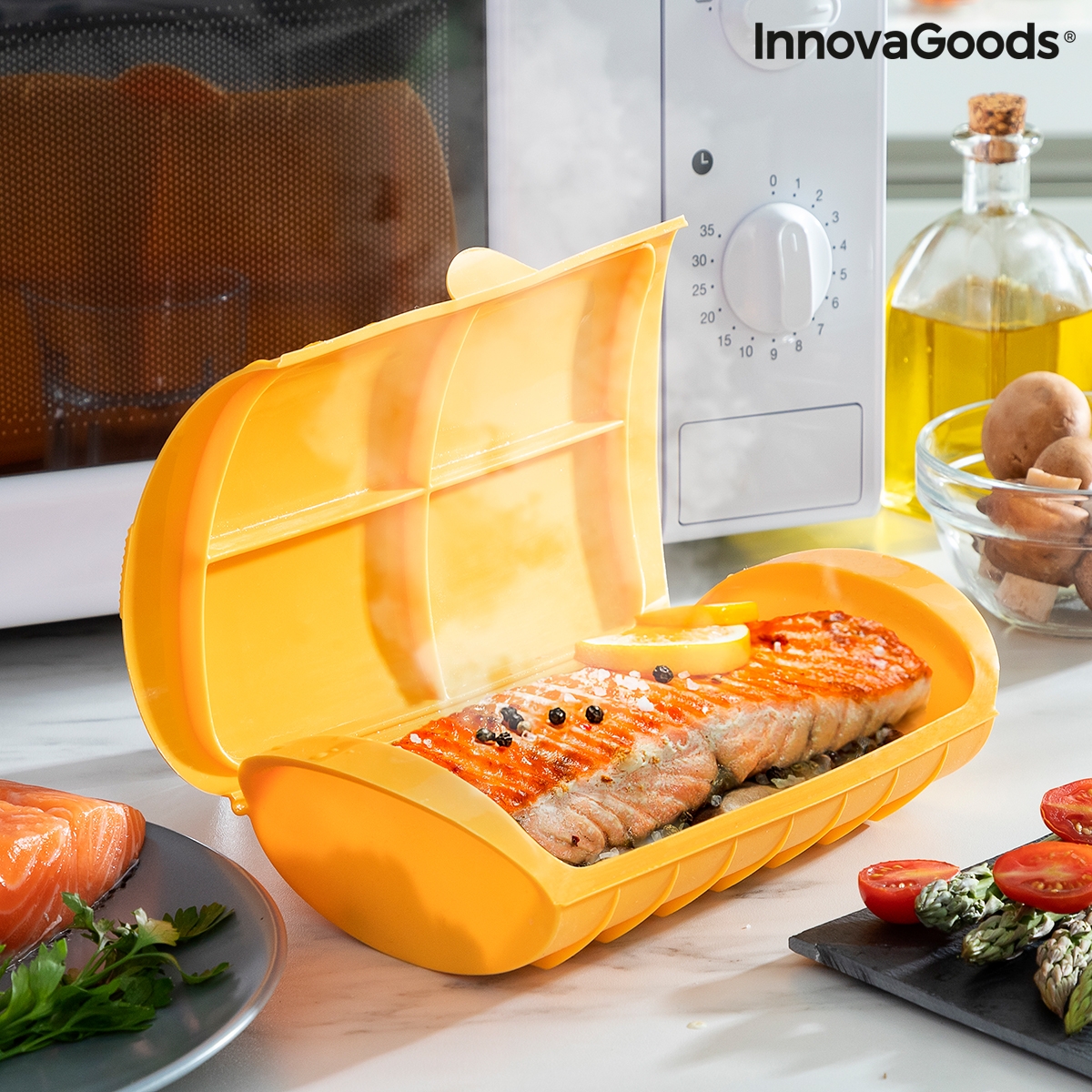 Estuche de Silicona Para Cocinar Al Vapor Con Recetas Cooksty Innovagoods