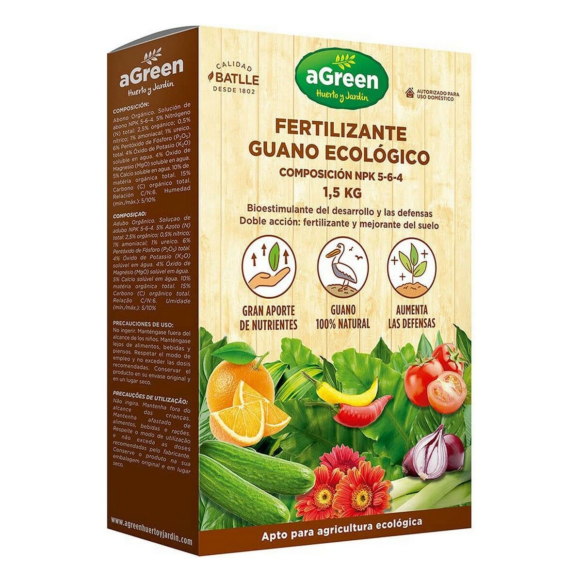 Fertilizante Para Plantas Agreen 1,5 Kg Ecológico