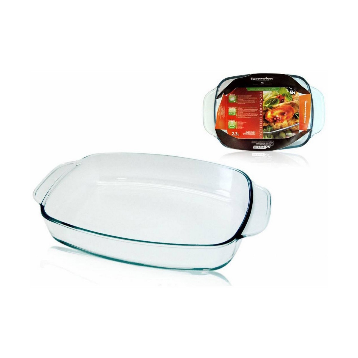 Fuente de Cocina Cristal Transparente (29 X 21 X 6 Cm)