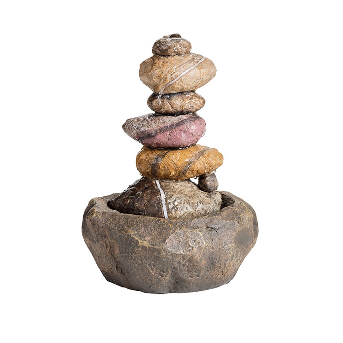 Fuente Lumineo 893009 Piedras Poliresina 22 X 22 X 30 Cm