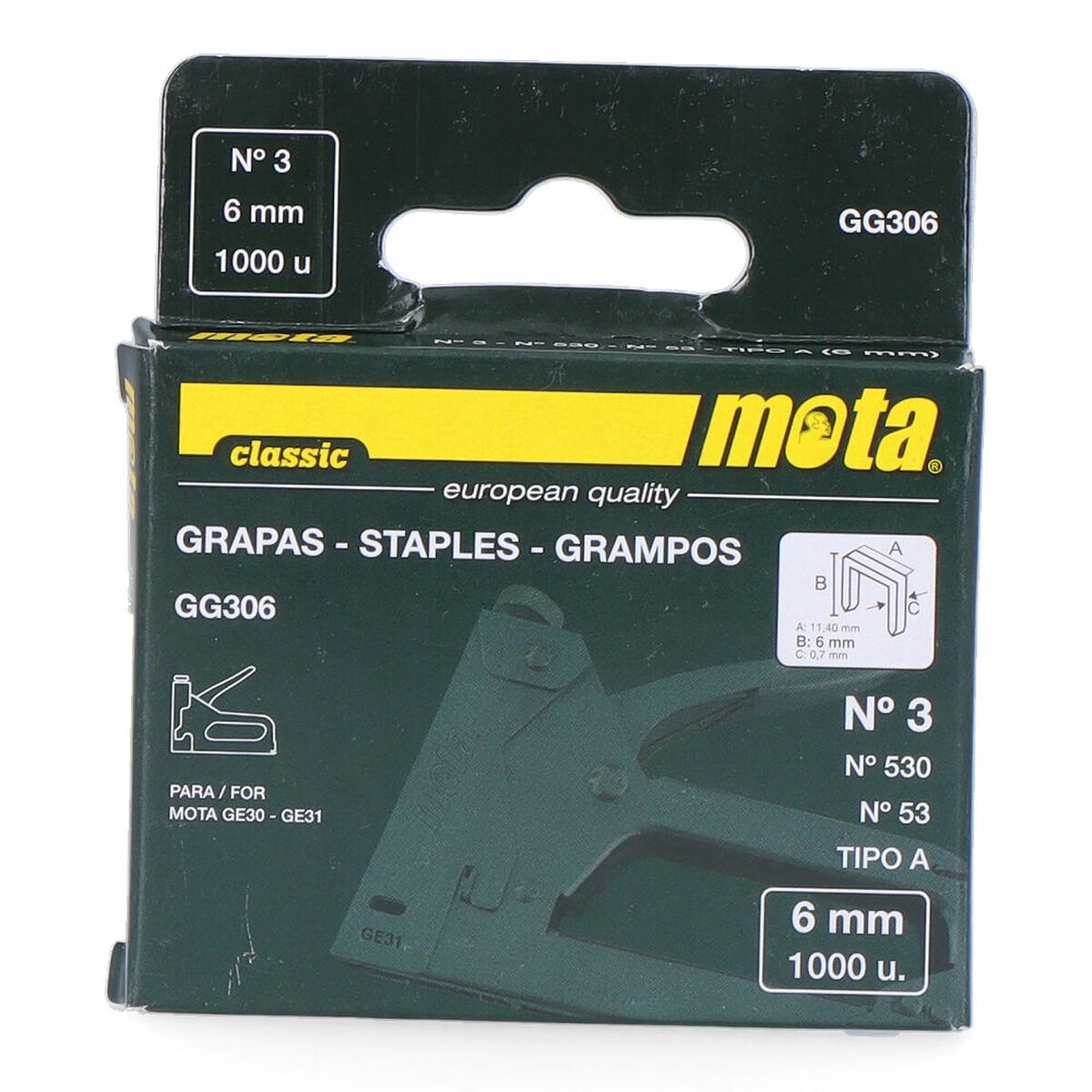 Grapas Mota Gg306 1000 Unidades