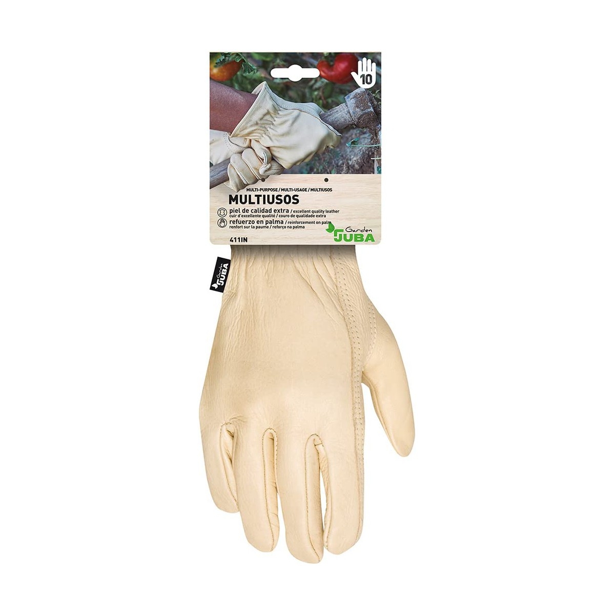 Guantes de Jardinería Juba 10 Reforzados Piel