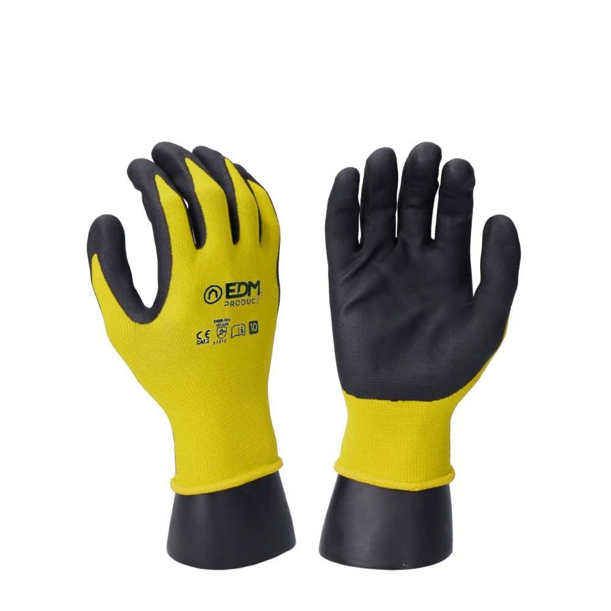 Guantes de Trabajo Edm Poliéster Táctil Amarillo Poliuretano