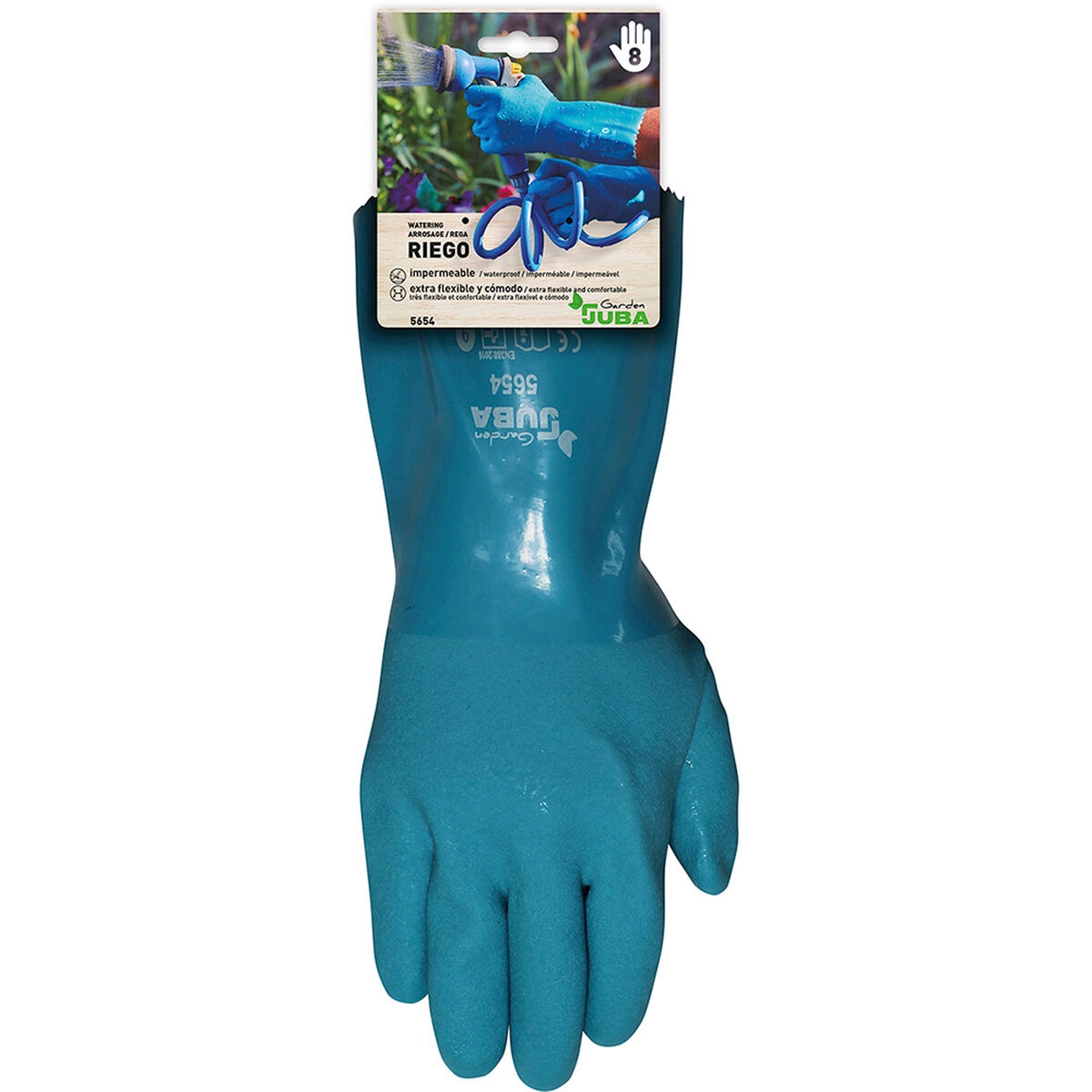 Guantes de Trabajo Juba Jardín Azul Algodón Pvc