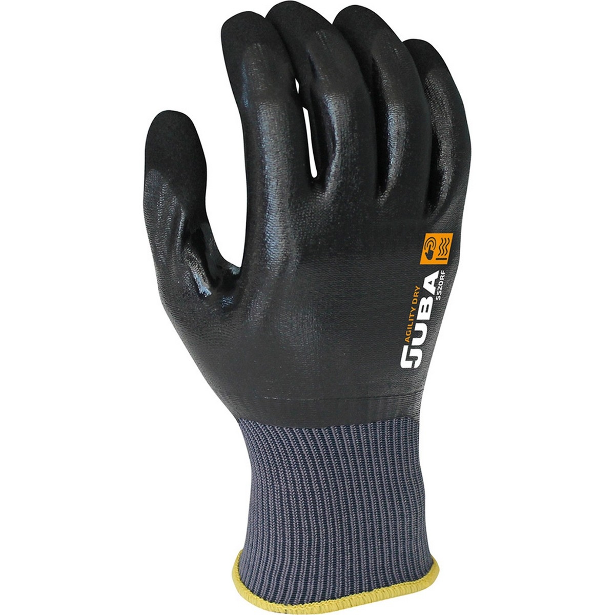 Guantes de Trabajo Juba Nailon Nitrilo Negro