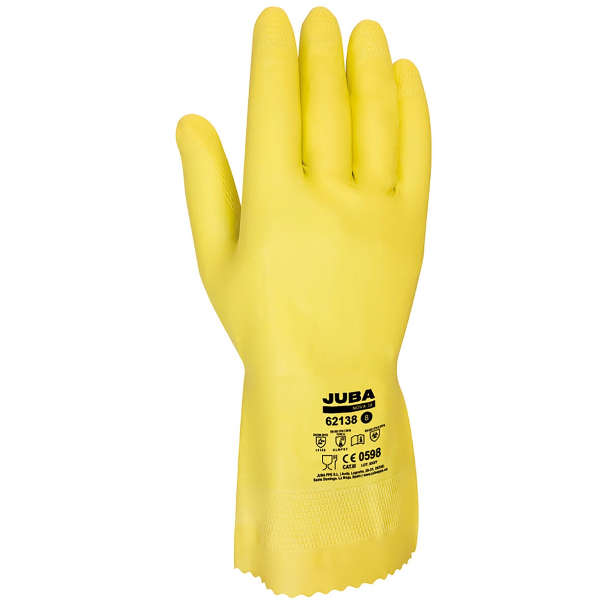 Guantes de Trabajo Juba Nova 38 Ecológico Látex Flocado