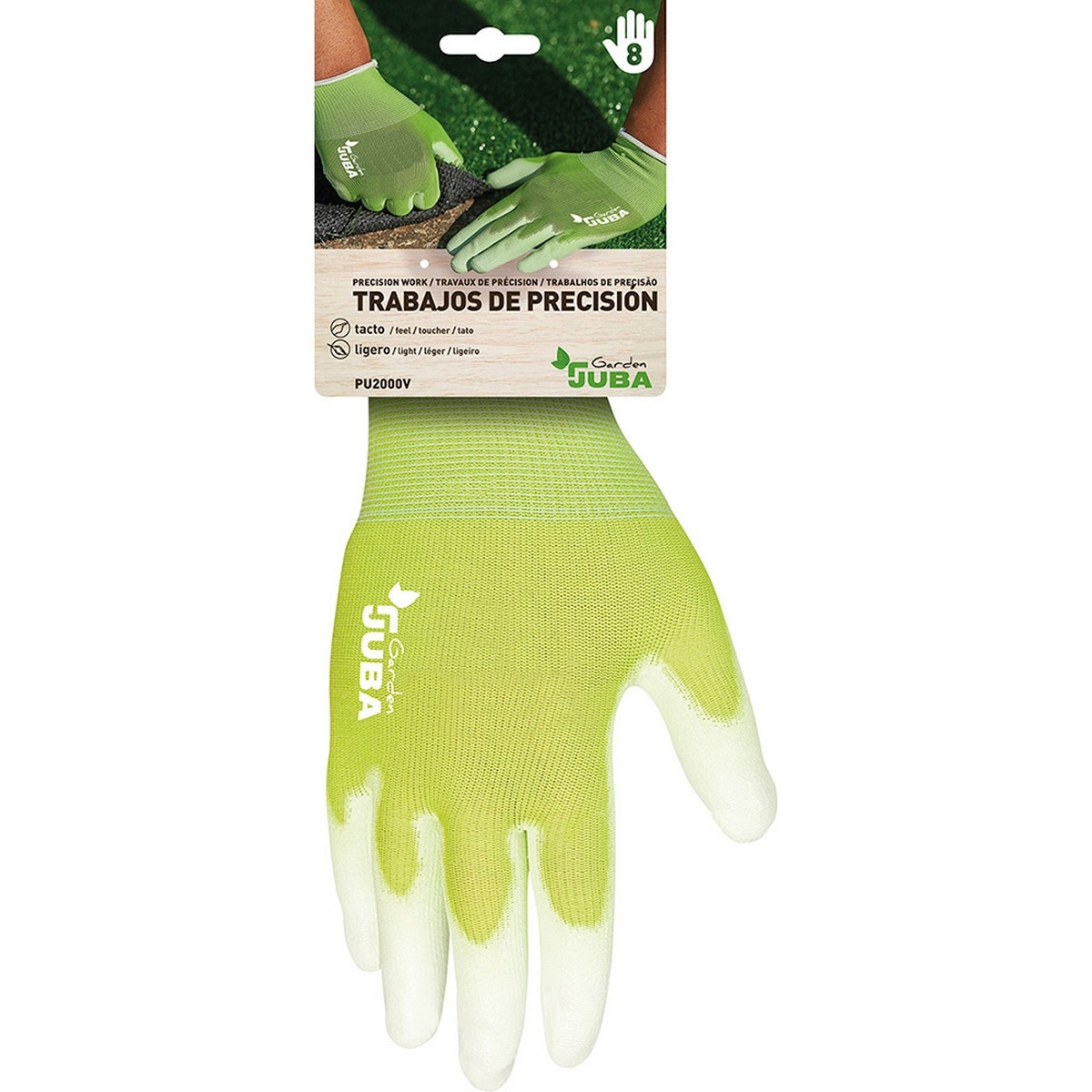 Guantes de Trabajo Juba Verde Nailon Poliuretano Precisión