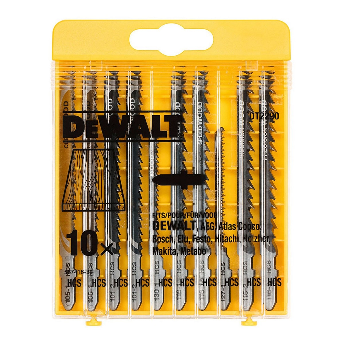 Hoja Sierra Dewalt Dt2290-Qz Madera 10 Piezas