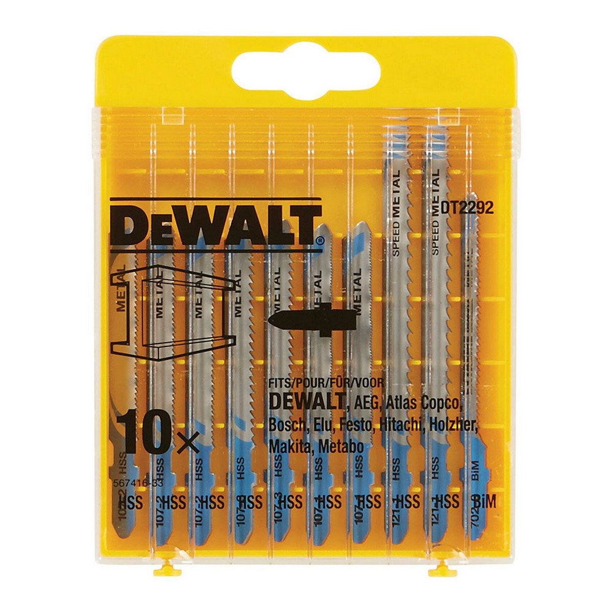 Hoja Sierra Dewalt Dt2292-Qz Metal 10 Piezas