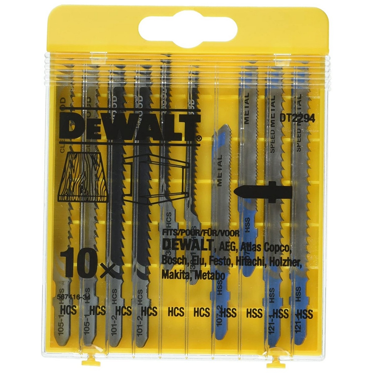 Hoja Sierra Dewalt Dt2294-Qz Metal Madera 10 Piezas