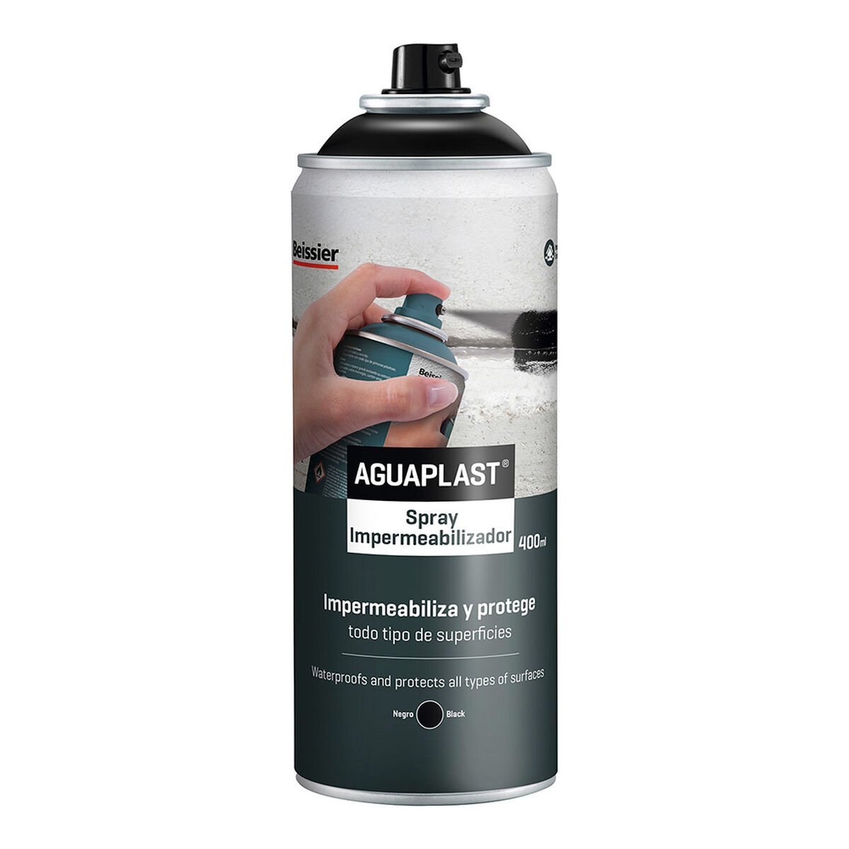 Impermeabilizante Aguaplast 70605-002 Spray Negro 400 Ml