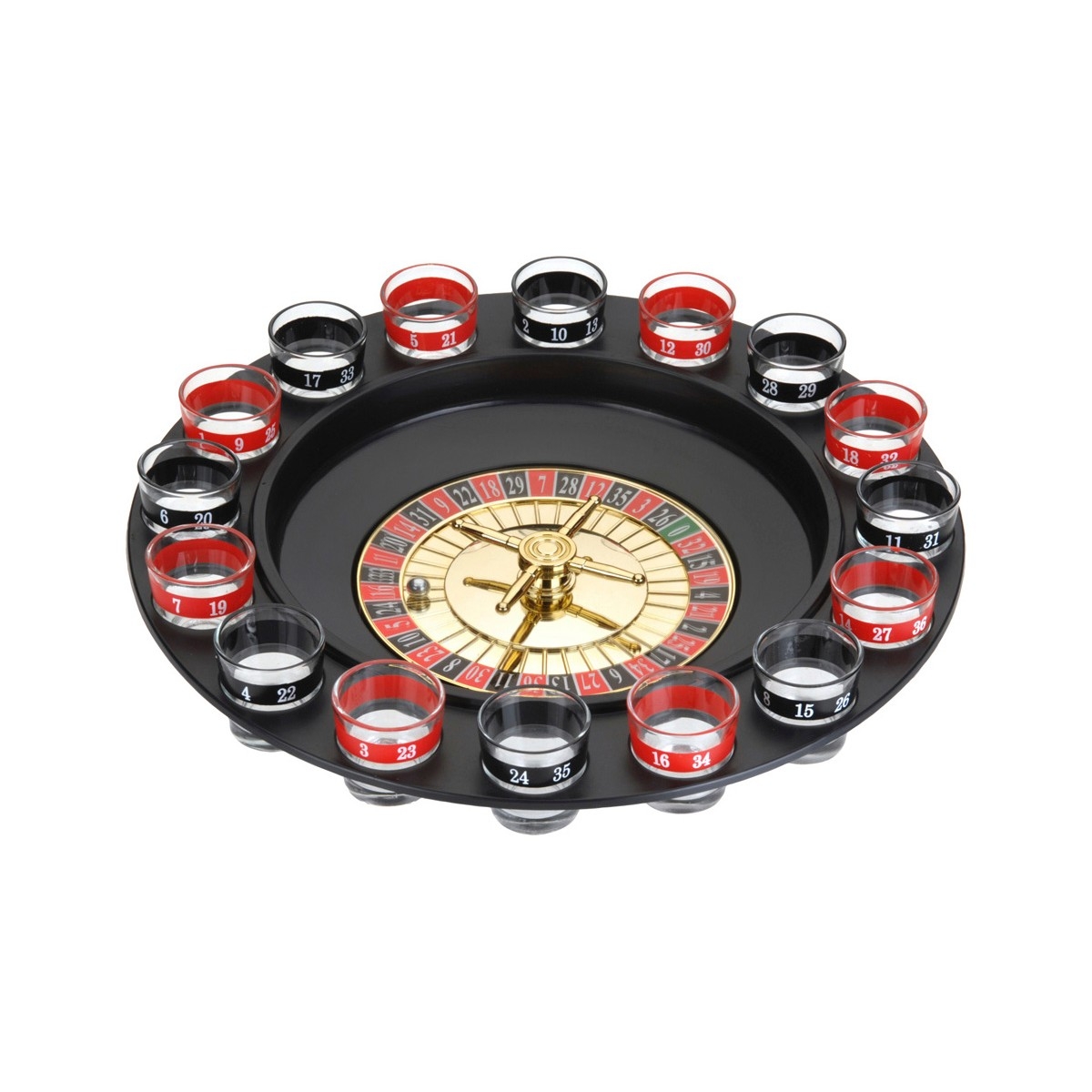 Juego de Beber Casino Roulette 18 Pcs