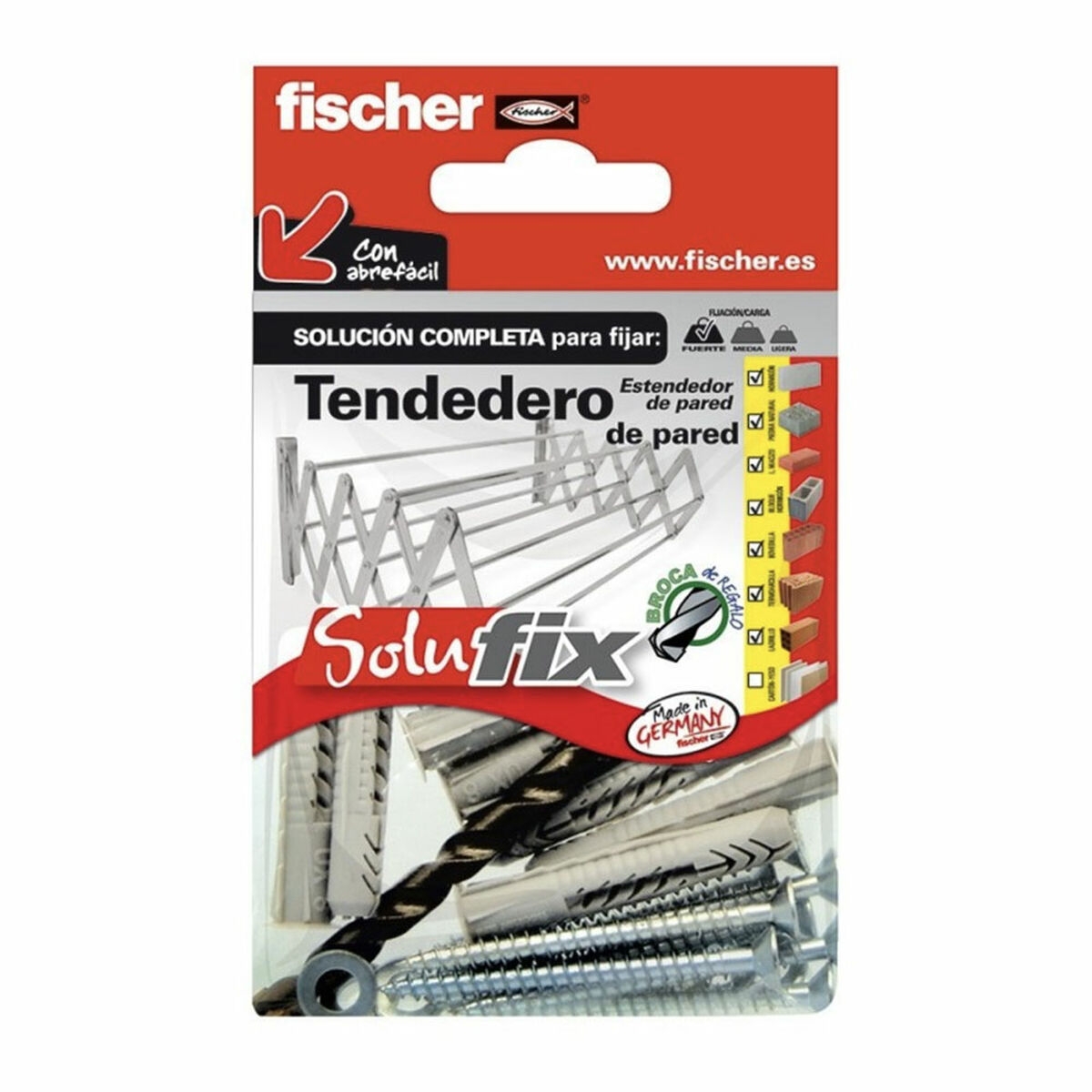 Kit de Fijación Fischer Solufix 502681 Tendedero 13 Piezas