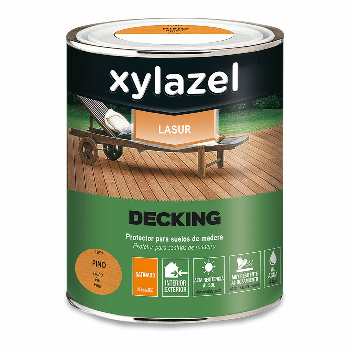 Lasur Xylazel Decking Protector de Superficies 750 Ml Pino Satinado