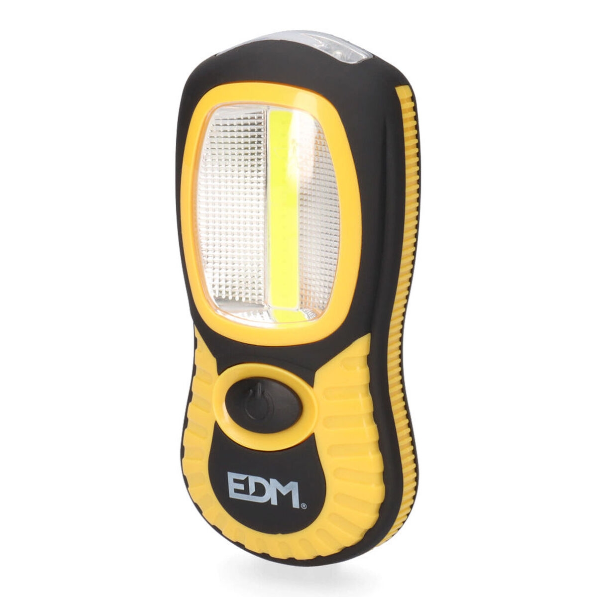 Linterna Led Edm Cob Xl Gancho Imán Doble Función 230 Lm Amarillo Abs 3 W