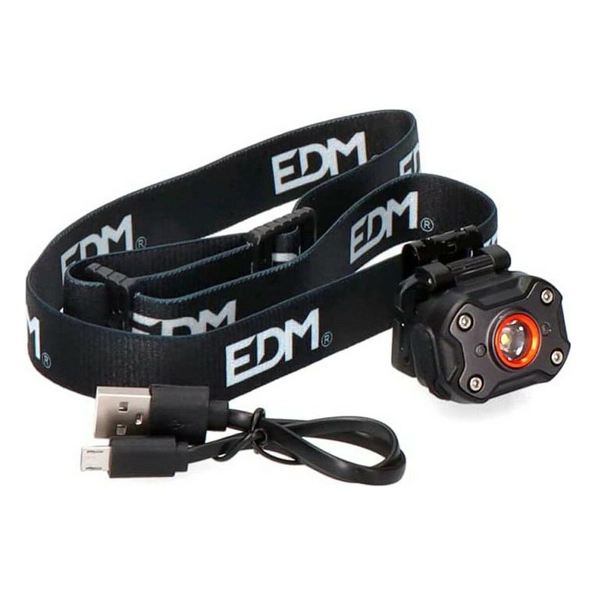 Linterna Led Para la Cabeza Edm 8 W Negro 400 Lm