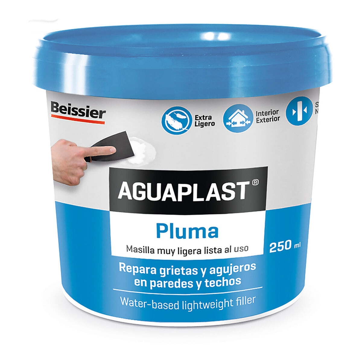 Masilla Aguaplast 70053-003 Pluma Ligera 250 Ml Blanco