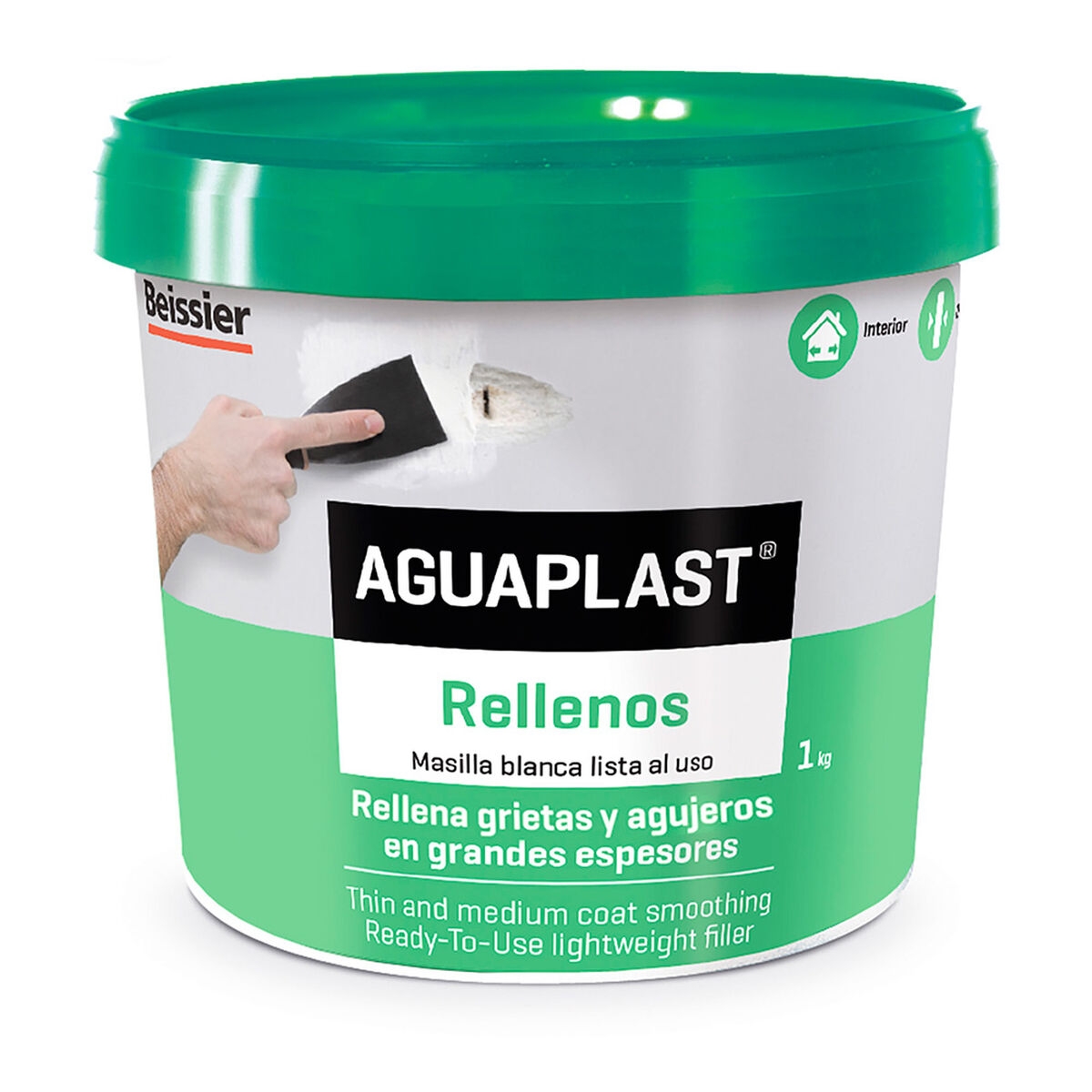 Masilla Aguaplast 70059-003 Relleno Blanco 1 Kg