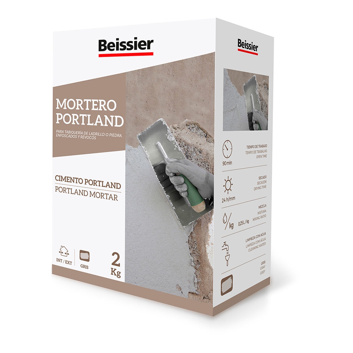 Mortero Beissier 70303-001 Portland Gris 2 Kg