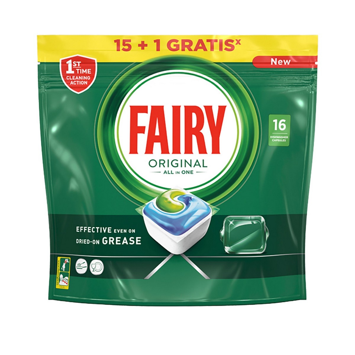 Pastillas Para Lavavajillas Fairy Original 16 Cápsulas