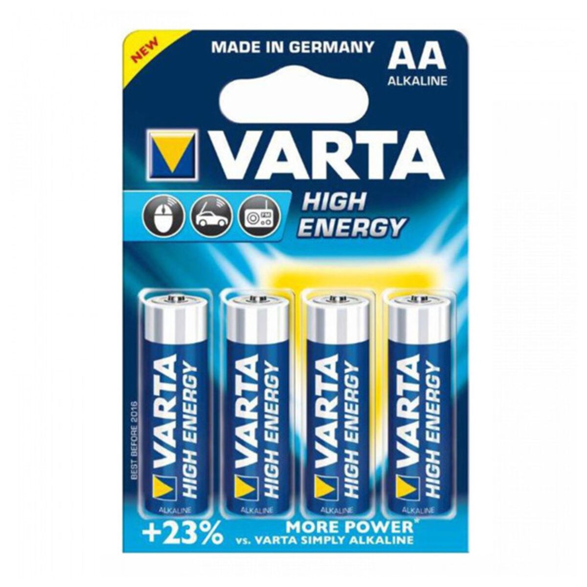 Pila Alcalina Varta Lr6 Aa 1,5 V 2930 Mah High Energy (4 Pcs) Azul