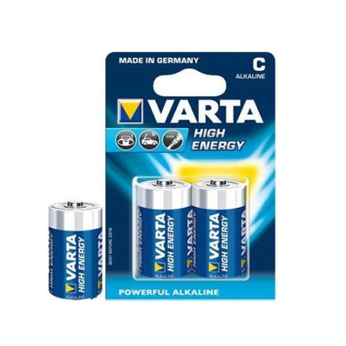 Pila Varta Lr14 C 1,5 V High Energy (2 Pcs) Azul