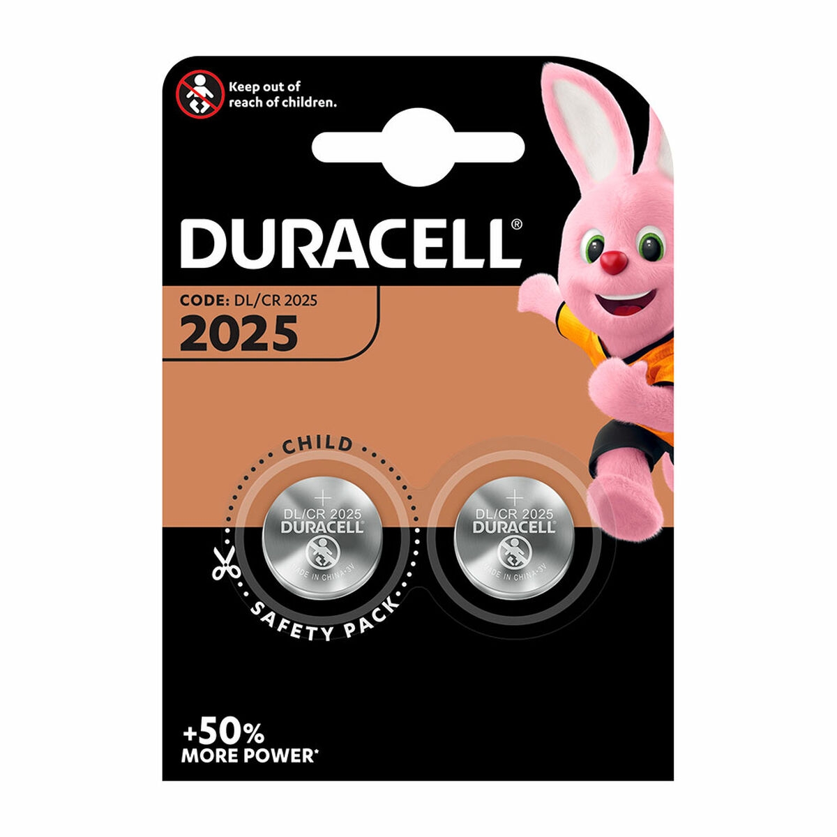 Pilas de Botón de Litio Duracell Cr2025 3 V (2 Unidades)