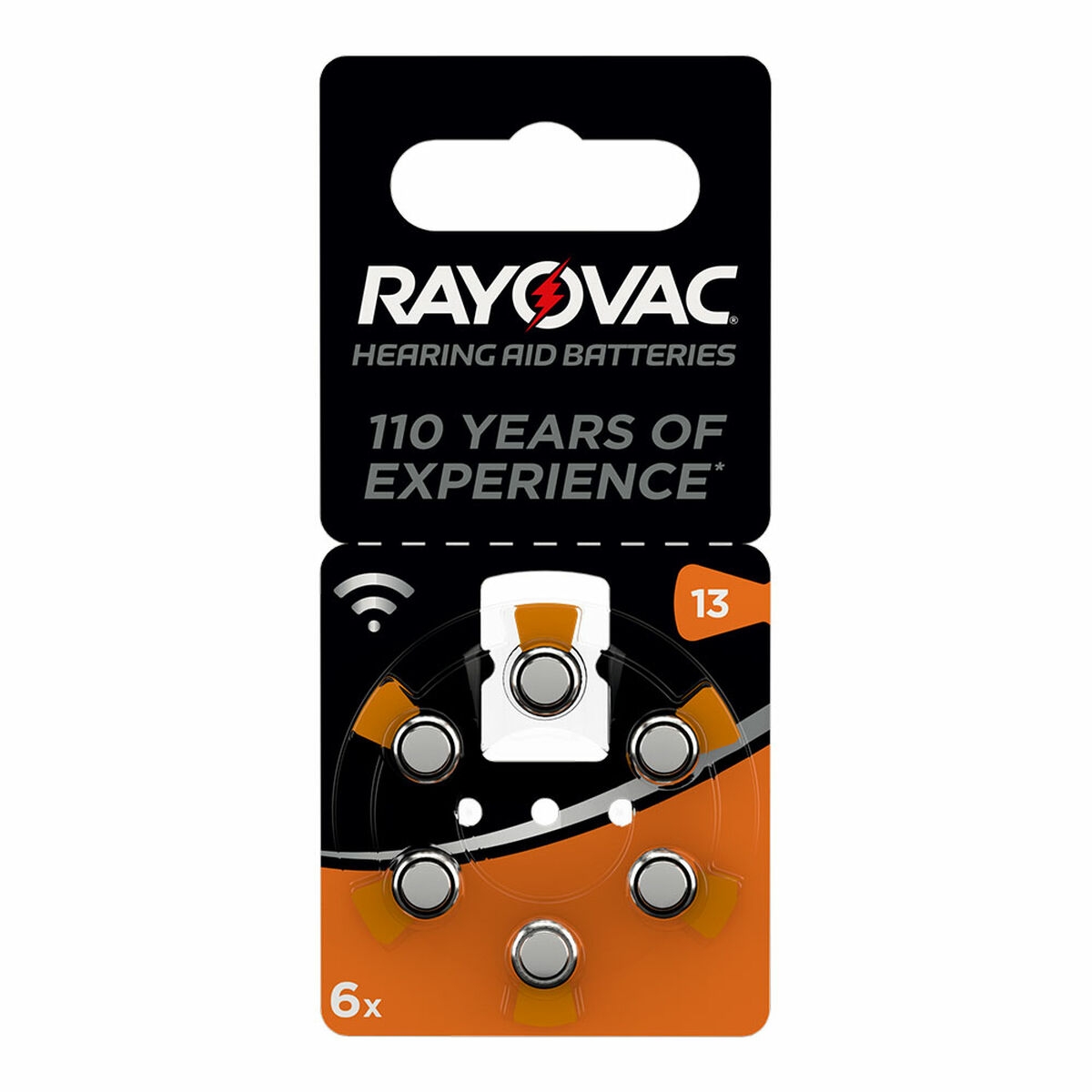 Pilas de Botón de Litio Rayovac Compatible Con Audífono Za13 1,45 V (6 Unidades)