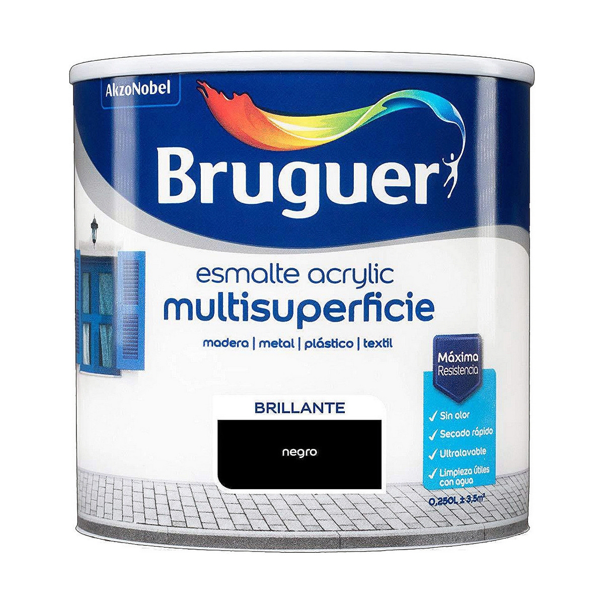 Pintura Acrílica Bruguer Negro (250 Ml)