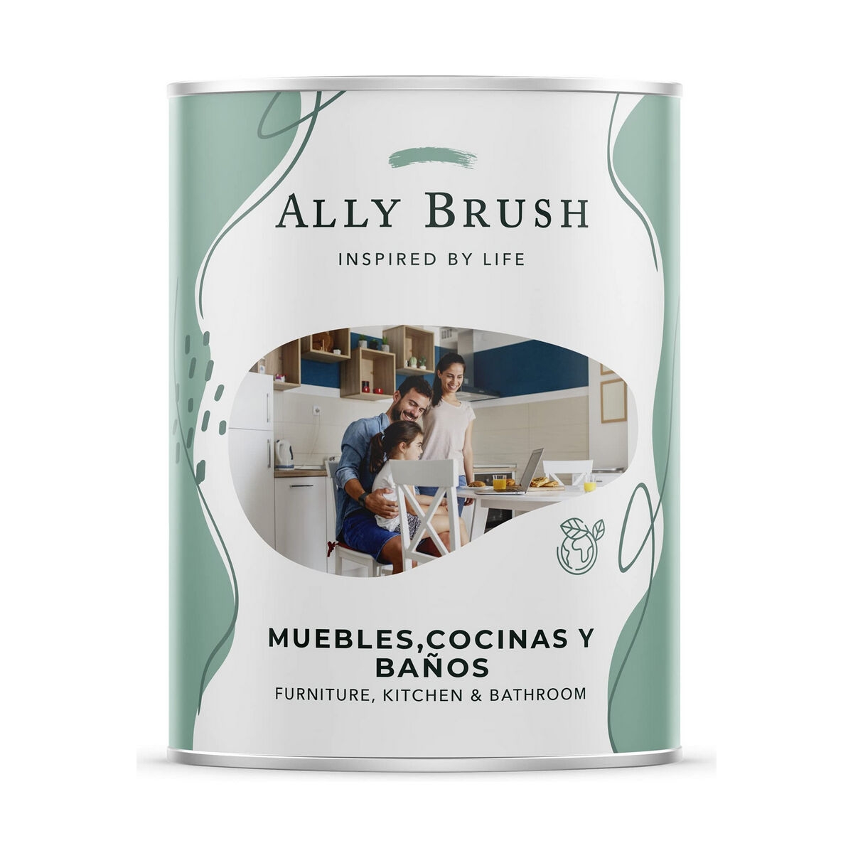 Pintura Ally Brush Cocina Muebles Baños Blanco 750 Ml