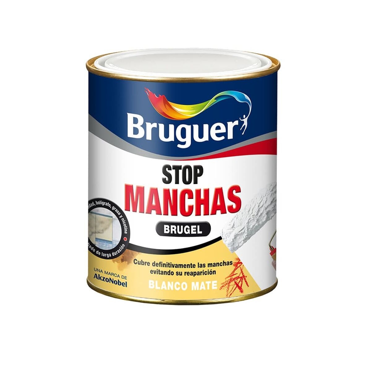 Pintura Bruguer 5056560  Sin Olor Antimanchas Blanco 750 Ml Mate